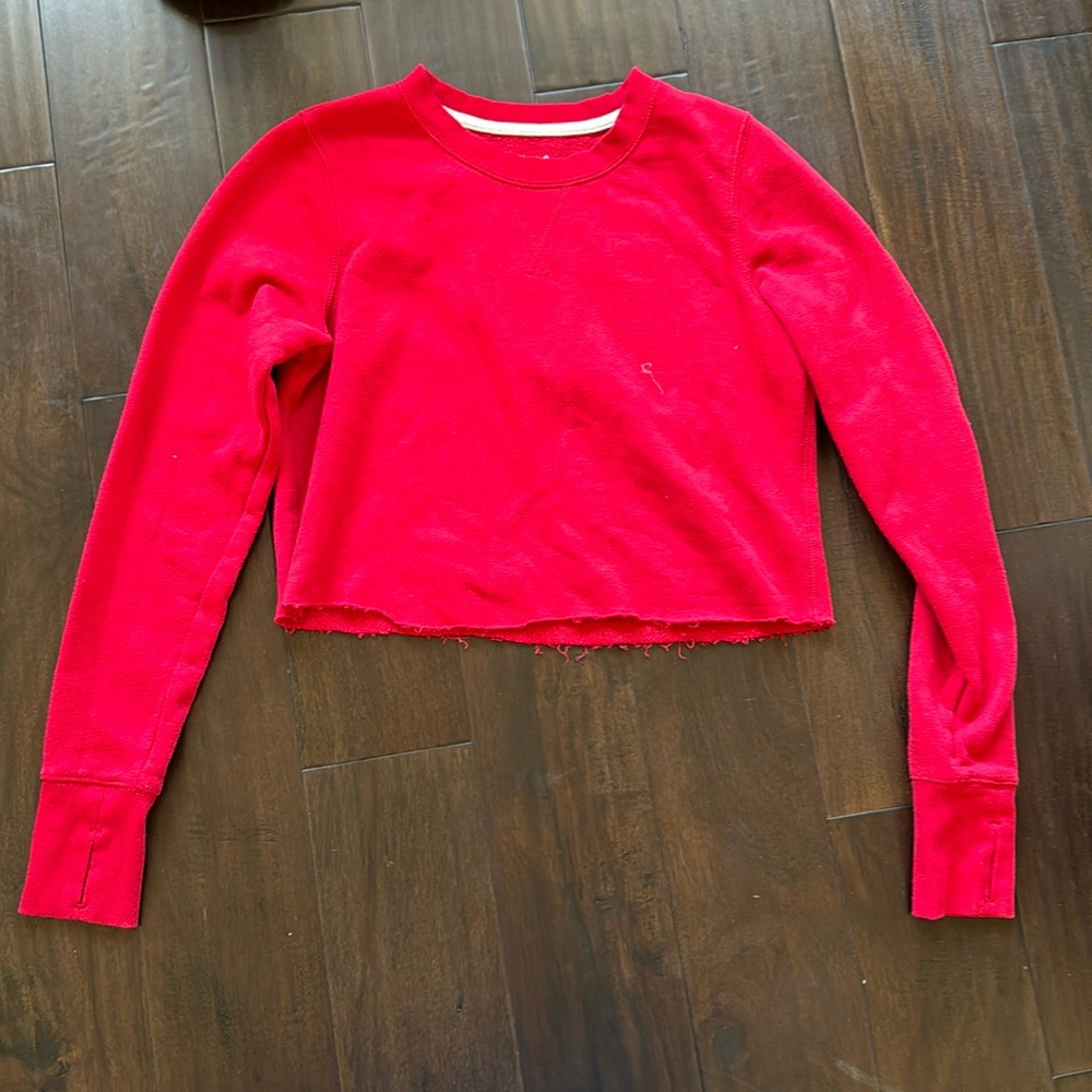 Small cropped red sweater